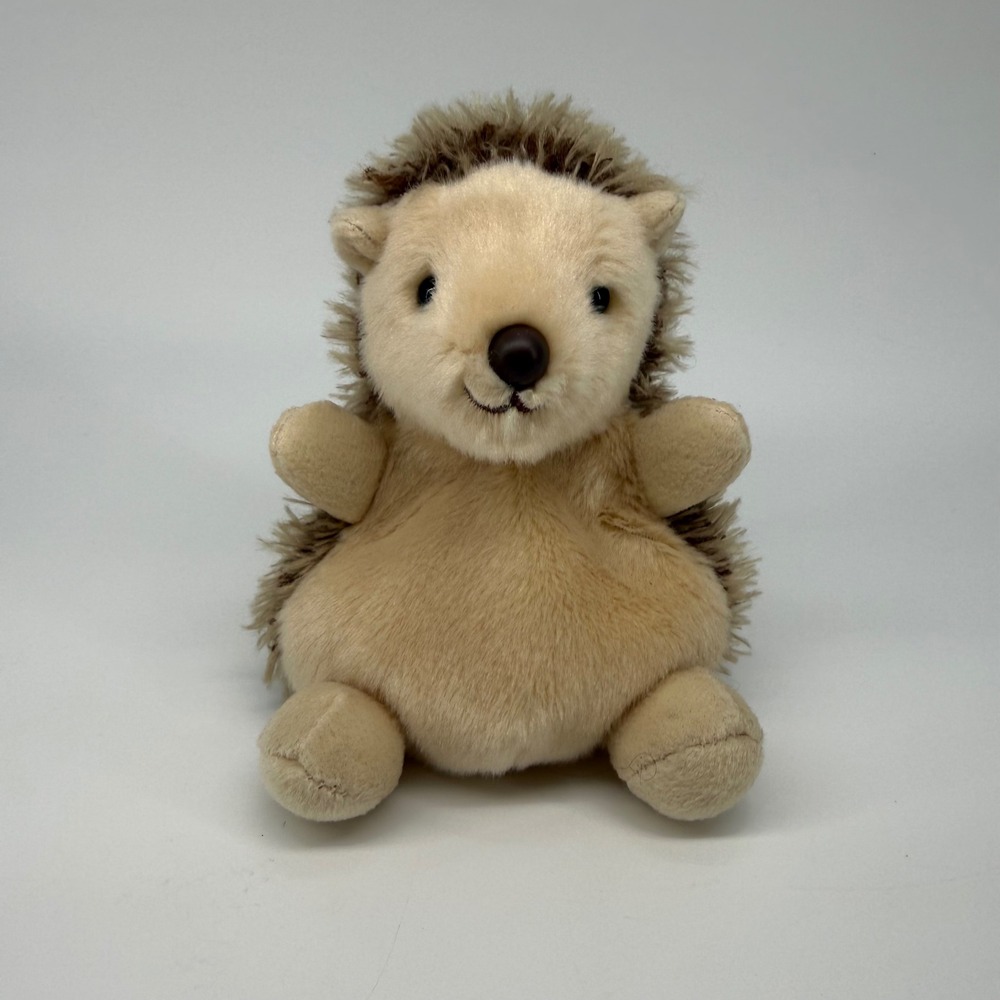 Aurora Palm Pals Hedgie Hedgehog Plush Tan Brown Fuzzy Stuffed Animal 2023